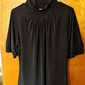 Black pleated blouse
